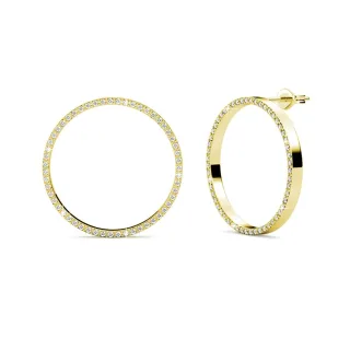 Olina Ohrringe - Gold und Kristall