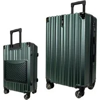 SIGN German Design Trolley Reisekoffer Hartschalen-Koffer, 360° Zwillingsrollen M/L/XL, Netztasche auf der Rückseite