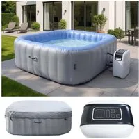 MCW Whirlpool MCW-N97-PE-198, aufblasbar, Innen- und Außenbereich, Hohe Formbeständigkeit, Platz für 6 Personen