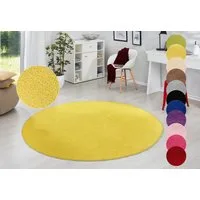HANSE Home Teppich Fancy, rund, Höhe: 7 mm, Kurzflor, Weich, Einfarbig, Wohnzimmer, Schlafzimmer, Esszimmer