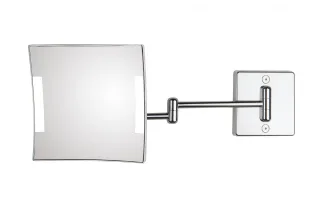 Koh-I-Noor QUADROLOLED Indirekter Stromanschluss mit Stecker. Doppelarm 20x20x46, Chrom, C61/2KK3 C61/2KK3
