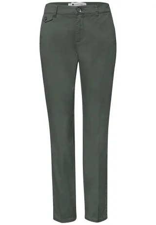 Street One - Chino im Casual Fit in softer Qualität cilantro green - Gr. - 28