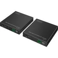 HDMI Fiber IP Extender Set, HDMI Verlängerung schwarz, 4K/60Hz
