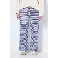 Studio Untold Schlupfhose Hose Wide Legs Ringel und Struktur Elastikbund