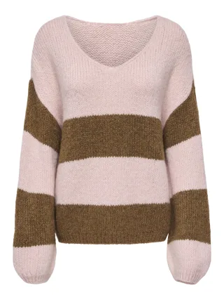 JDY - JDYDINEA L/S REVERSIBLE PULLOV. KNT NOOS Toffee - Gr. - M