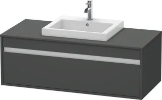 Duravit Ketho Konsolenwaschtischunterbau wandhängend Graphit Matt 1200x550x426 mm - KT679604949 KT679604949