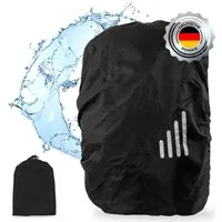 ECENCE Rucksack-Regenschutz 1x Regenschutz Rucksack 15-35L mit Schwarz
