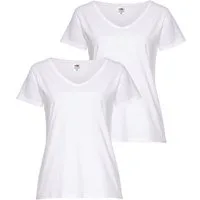 Fruit of the Loom V-Shirt Lady-Fit Valueweight V-Neck (Packung, 2-tlg., 2er-Pack)