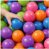 LittleTom Bällebad-Bälle Baby - 200 Bunte Bälle fürs Bällebad - Geprüfte Kinder Spielbälle (200-St), Ab dem 1. Tag: Babybälle zum Greifen - Plastikbälle für den Bällepool
