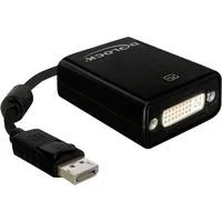 Adapter Displayport-Stecker > DVI-I-Buchse schwarz, 12,5 cm