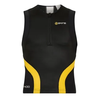 Skins - "Tri 400" T-Shirt für Herren, Triathlon (Schwarz)