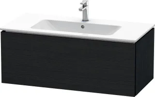 Duravit L-Cube Waschtischunterbau wandhängend Eiche Schwarz Matt 1020x481x400 mm - LC614201616 LC614201616
