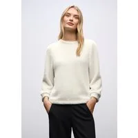STREET ONE Rundhalsshirt mit Glitzerdetail