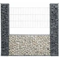 ESTEXO Gabionenzaun Gabionen Mauer Gartenzaun 160x20x150 cm Gabione Steinkorb Rank-Gitte