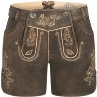Nübler Trachtenlederhose Lederhose Hotpant Meera in Mocca von Nübler