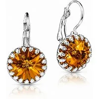 LUISIA® Paar Ohrhänger Kronen Ohrringe "Vivana" mit Kristallen von Swarovski® (2-tlg., inkl. Schmuckbox)