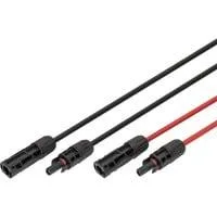 Solarkabel Verlängerung Ø 6mm² PV 1.500Volt 2x 10 Meter - 1x rot, 1x schwarz, MC4-Stecker / -Buchse