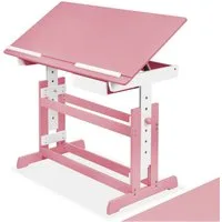 tectake Kinderschreibtisch Schreibtisch (1-St., 1 tlg), Schreibtisch mit neigbarer Tischplatte
