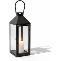 Mojawo Laterne XXL Garten - Laterne Windlicht Schwarz Metall 54cm
