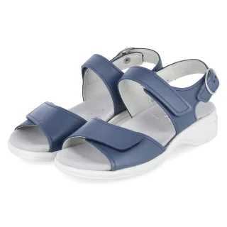Semler Sandalen HEIKE Blau - Gr. 36,5 -  Leder und Textil