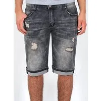 ESRA Jeansshorts Jeans Shorts Herren Jeansshorts Stretch Sommer Hose bis Übergröße Herren Jeans Shorts Herren Sommerhose Stretch Hose Herren Capri Jeans