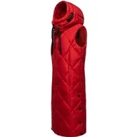 Navahoo Steppweste Schnuckel warme Damen Outdoor-Weste lang mit Kapuze