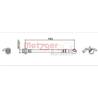Metzger Bremsschlauch hinten links Nissan X-Trail 3 4111951
