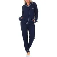 Normann Pyjama Normann Damen Schlafanzug in klassischer Optik – auch in Übergrößen