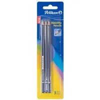Pelikan Bleistift 3er Pelikan Bleistift Härtegrad B/F/2B Bruchstabil Zeichenstift Schule
