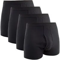 HERMKO Retro Boxer (Pack, 4er) Bio-Baumwolle Feinripp Pagen mit Eingriff hoher Weichbund