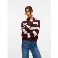 Vero Moda Strickpullover VMINEZ LS HIGHNECK SHORT PULLOVER BOO