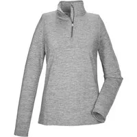 Killtec Langarmshirt KSW 121 WMN FLX SHRT Melange Funktionsshirt mit Stehkragen, Reißverschluss und Kinnschutz