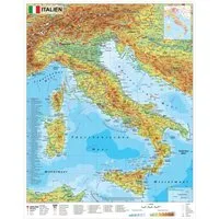 STIEFEL Poster Italien physisch mit UNESCO Welterbestätten und Nationalparks