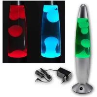 ChiliTec Lavalampe Lavalampe "CTL Funky-Si LED" RGB 34cm hoch, silber