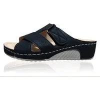 Nowaland Bequeme Damen-Pantoletten mit verstellbarem Riemen und Keilabsatz Pantolette atmungsaktiv, weiche Innensohle, ideal für Alltag & Komfort