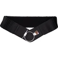 MIRROSI Taillengürtel Leo Unifarbe breit 8cm für Taillenumfang 85 bis 110cm, ONESIZE (Unifarben, Angenehmes Tragesgefühl, Leopard Muster) Breiter Stretch Gürtel