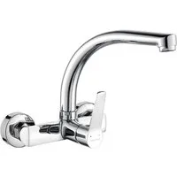 KOLMAN Küchenarmatur Wandmontage Wasserhahn VILAVA Küchenmischer für Küche in Chrom