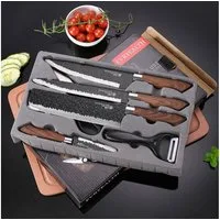 Fine Life Pro Messer-Set (Set, 6-tlg), 3Cr13 Edelstahl, Küchenmesser Set mit Geschenkbox