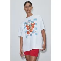 Next T-Shirt Oversized Fit T-Shirt mit Grafik aus Baumwolle (1-tlg)