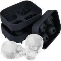 relaxdays Eisform Totenkopf Eiswürfelform im 2er Set, (2-tlg)