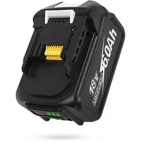 Athlix Ersatz Akku 6,0 Ah für Makita 18-V-Akku, 1er Set, BL1860, BL1850-Serie Akkupacks 6000 mAh (1 St), 6000 mAh, 20 % längere Laufzeit, für Makita Geräte