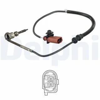 Delphi Abgastemperatursensor vor Partikelfilter Audi Seat Skoda VW TS30247