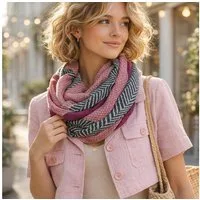 Ella Jonte Loop, mit modernem Rauten-Muster und stylishem Color-Blocking