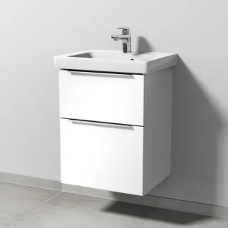 Sanipa 3way Waschtischunterbau zu Villeroy & Boch Subway 2.0 Waschtisch mit 2 Auszügen, Weiß-Glanz UF61078