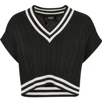 URBAN CLASSICS Sweatshirt Urban Classics Damen Ladies Cropped Knit College Slipover (1-tlg)