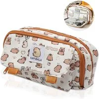 Agger Federmäppchen Capybara-schulsachen Federmappe groß Federtasche mit fächer