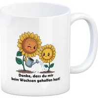 speecheese Tasse Danke - Sonnenblumen Kaffeebecher