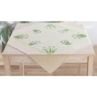 Stickmitteldecke "Schneeglöckchen"