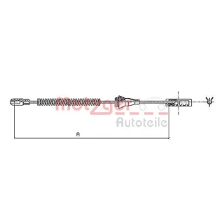 Metzger Handbremsseil hinten Opel Astra G Zafira A