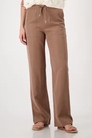monari - Wide Leg Schlupfhose mocca - Gr. - 42